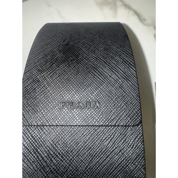 Prada Black Saffiano Sunglasses Case w/ New Cleaning Cloth & Booklet Replacement - Picture 12 of 14
